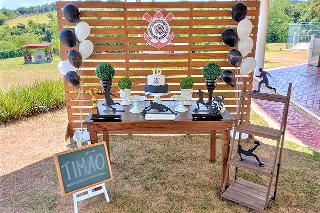 Decoração de Festa Rústica Corinthians